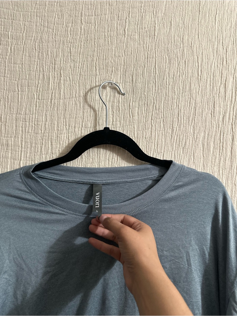 Casual Boxy T-Shirt in Dusty Blue Sz large - Picture 3 of 4